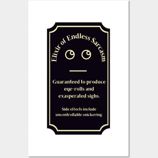 Potion Label: Elixir of Endless Sarcasm, Halloween Posters and Art